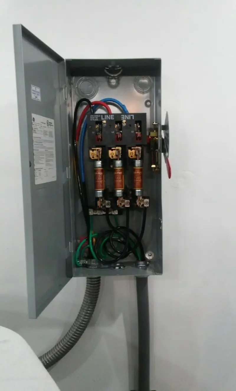Three-phase disconnect switch installed for Electrical Wiring & Rewiring in Basehor