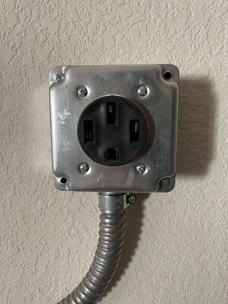 NEMA 14-50 outlet installed for Smart Home Electrical in Basehor