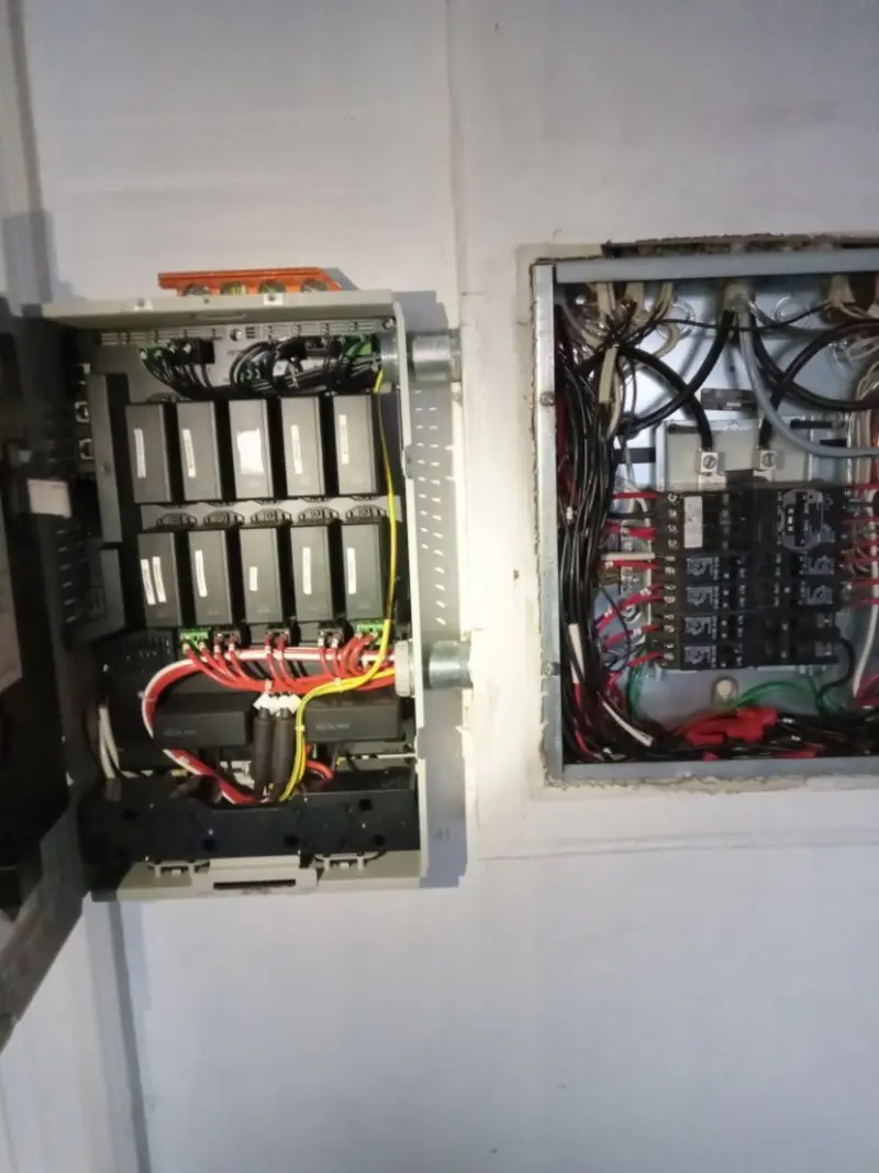 Electrical panel upgrade completed for Security Camera Wiring in Basehor